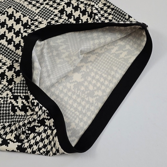 Jules & Leopold Womens Pencil Skirt Black Cream Houndstooth Print Stretch Size L - Picture 4 of 10